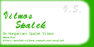 vilmos spalek business card